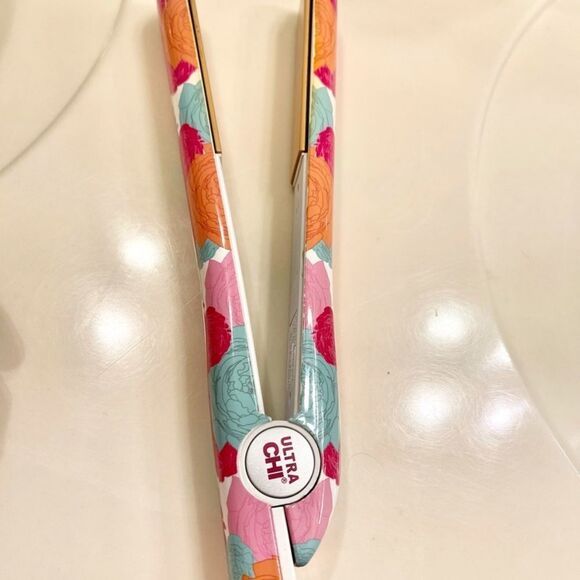 EXCELLENT LIKE NEW CONDITION 1 INCH ULTRA CHI FLORAL FLAT IRON main image 10